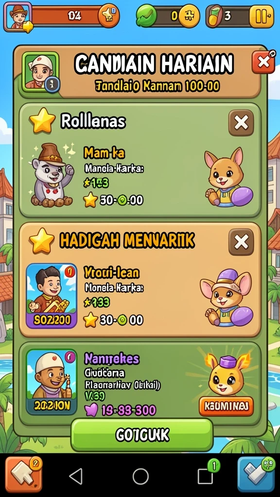 aceparty - Beragam karakter dengan kemampuan unik.