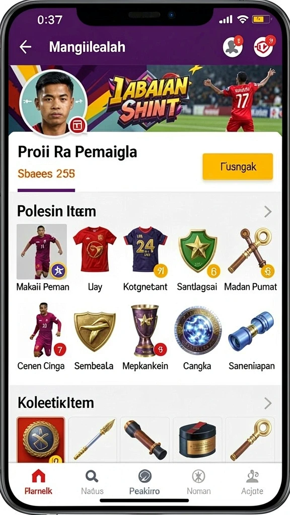 qqnusa - Screenshot saat karakter beraksi di level menantang.